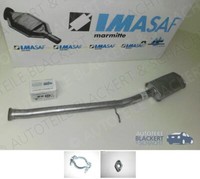 Imasaf Auspuff Mitteltopf + ZubehöR FüR Peugeot 205 +Cabrio 1.9 Cti+Gti Bj 90-94