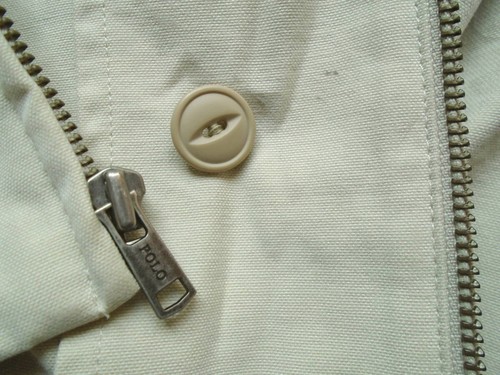 Chaqueta Abrigo Vintage Años 90 00 Polo Ralph Lauren Para Hombres XL Harrington Beige Algodón - Imagen 5 de 8