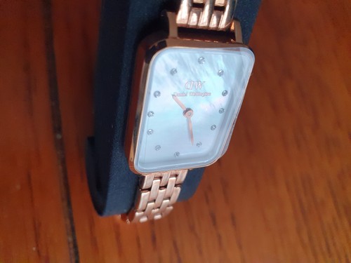Daniel Wellington Quadro Lumine 5 Link Melrose Watch, Real Mother of Pearl Dial - Picture 18 of 22
