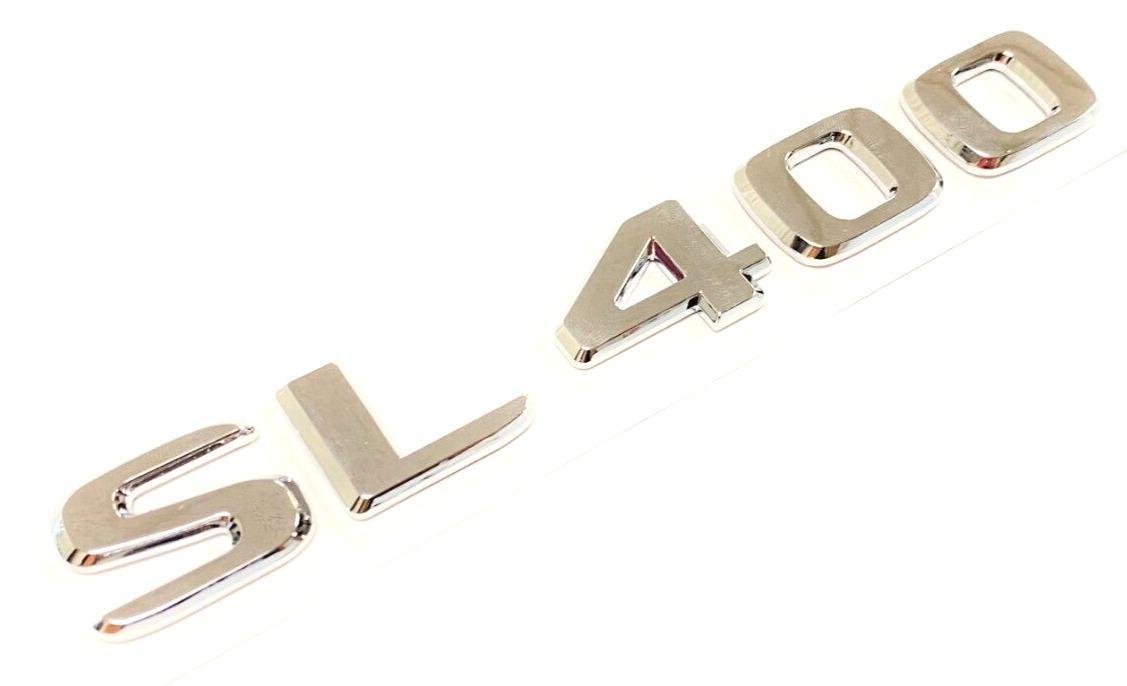 Chrome Silver SL400 Trunk Emblem Badge Decal for Mercedes SL400