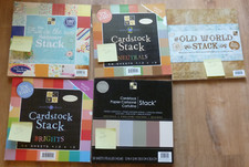 Lot of 5 DCWV Scrapbooking Paper Stacks.- See Page Counts