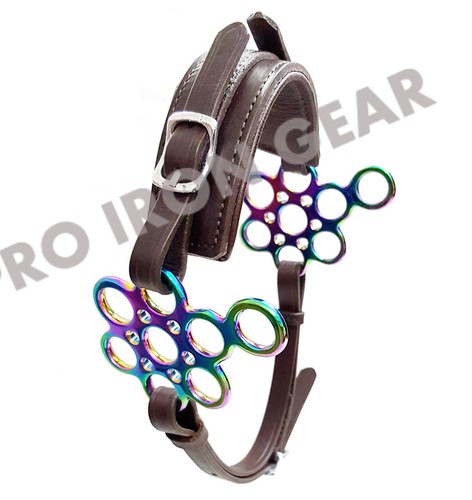 Rainbow Hackamore Bitless Horse Bit English Western Adjustable Leather (BROWN) - Picture 3 of 3