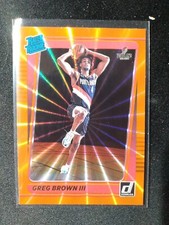 2021-22 Donruss Orange Laser Greg Brown III Rated Rookie #245 Trailblazers card