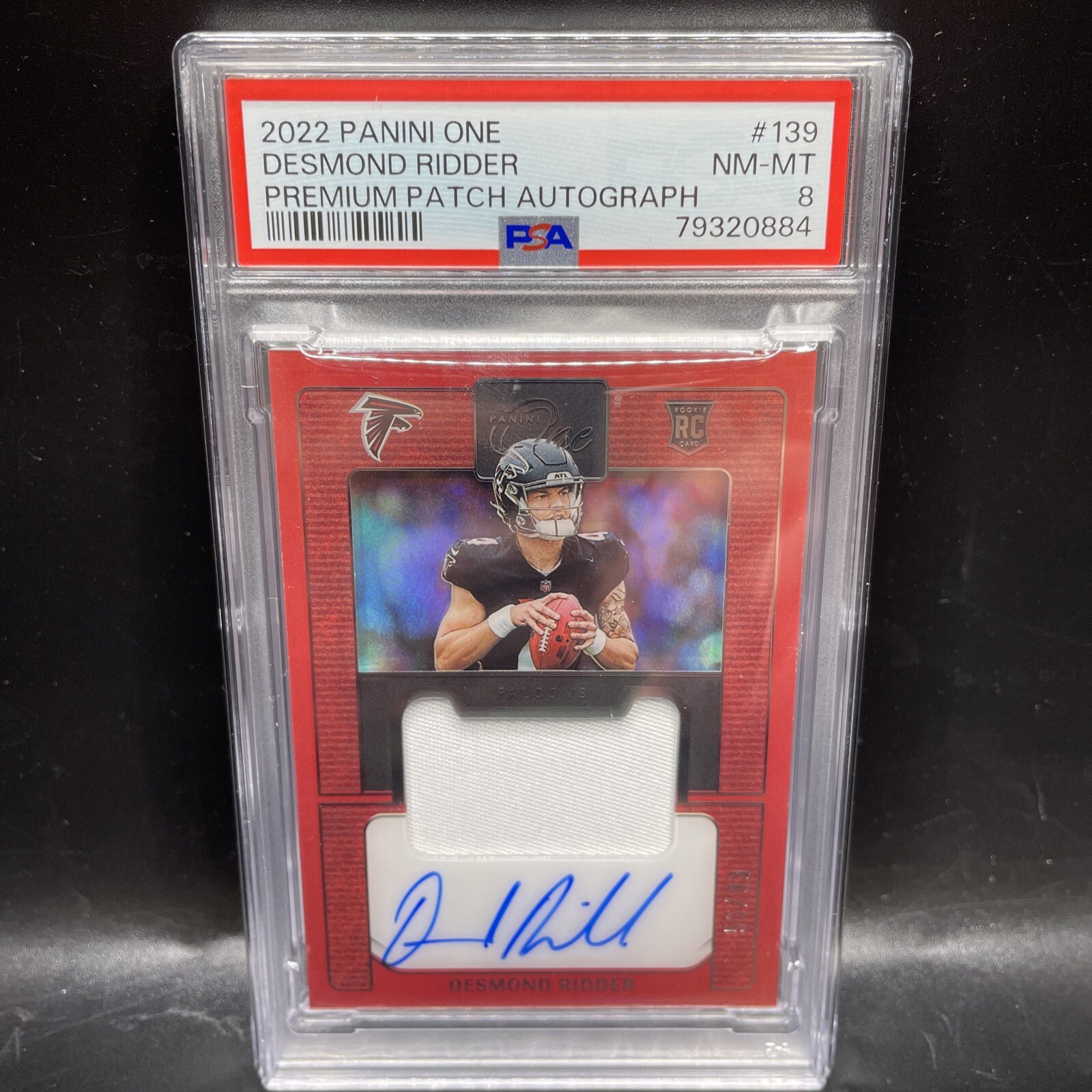 Desmond Ridder Panini One #139 Premium Patch Autograph