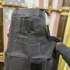 NWOT Canvas Work Apron Utility Carpenter Tool Apron Heavy Duty Multi Pocket Gray