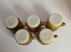 Yellow & Brown Fire King Kimberly Mugs Set of 5 1960s Diamond Pattern Stackable — photo 4