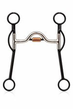 Western Sweet Iron SS 5" Medium Port Mouth Copper Roller Swivel Horse Bit 35682B