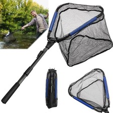 Floating Fishing Net, 35" Collapsible Telescopic Pole Landing Net for Salmon