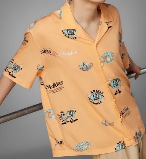 Adidas Originals ENJOY SUMMER RESORT Button-Up Dress Shirt Hawaii Mens Sz M BNWT
