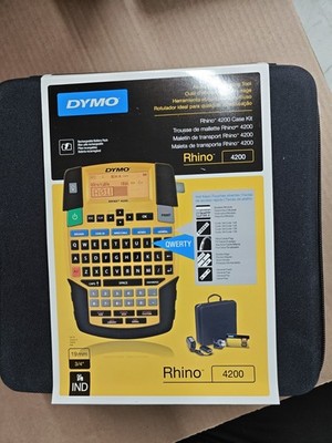Dymo Rhino 4200 Case Kit All-purpose Labeling Tool 19MM 3/4'' Bundle NEW CLEAN