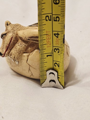 Vintage DRAGON Hatchling Emerging From Egg Figurine Wings out Collectible Decor - Picture 6 of 6