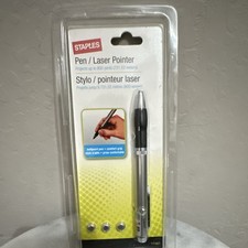 Staples Ballpoint Pen Laser Pointer Red Comfort Grip Model 17487 Class 3A 650nm