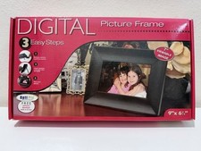 OptiPix Digital Picture Natural Wood Frame 7" Display 9"x 6.5" New Open Box
