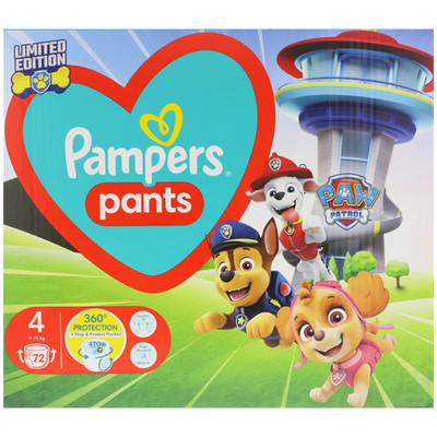 Pampers Pants Paw Patrol Gr 4 9-15 kg 72 Windeln Windelhosen Auslaufschutz
