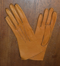VTG Women's Deerskin Leather Driving Gloves 6 3/4 Unlined NWOT Mid-Century