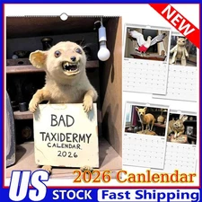 2026 Bad Taxidermy Wall Calendar Weird Gross&Hilariously Awful Taxidermy FunnyJQ