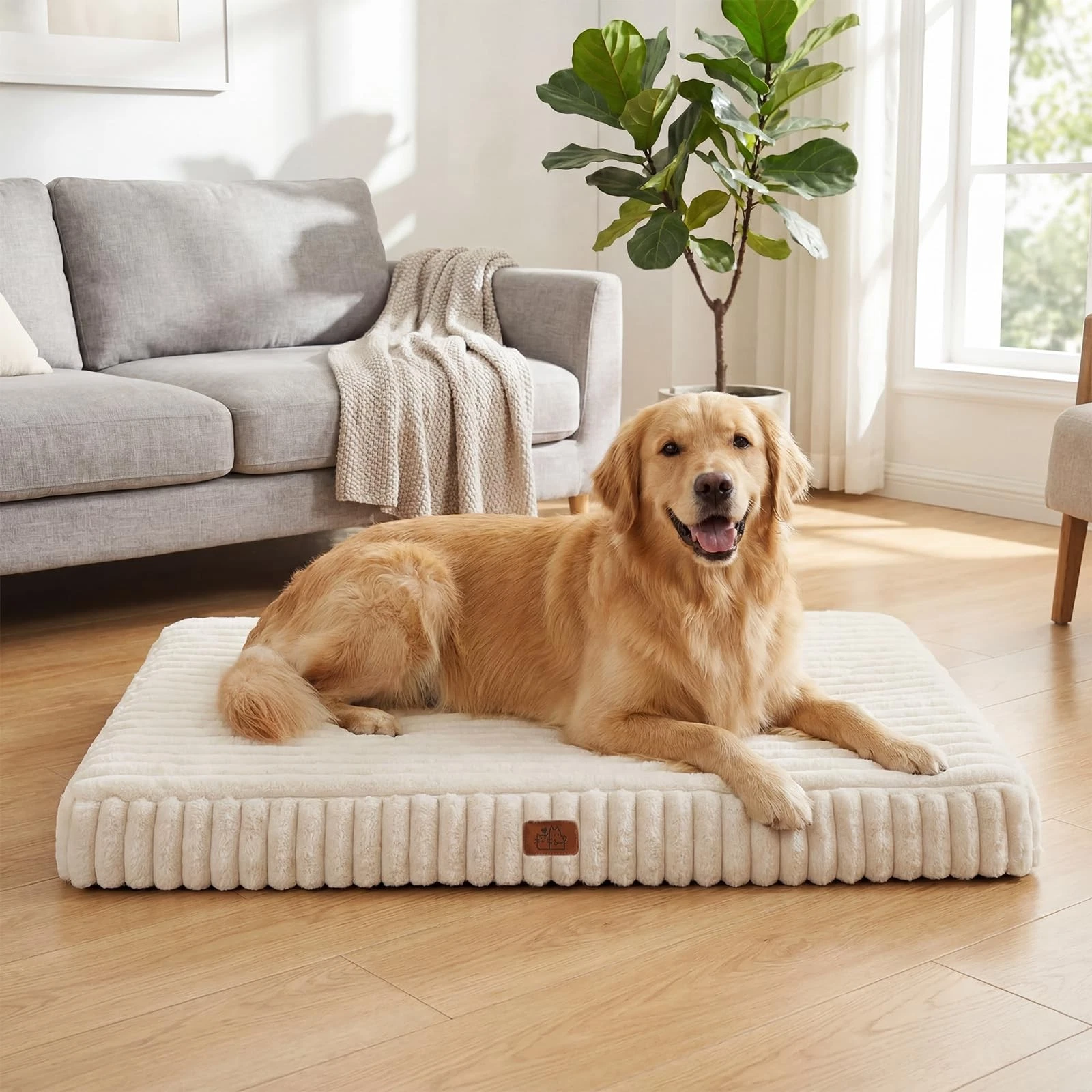 Orthopedic Dog Bed for Large Dog, Waterproof Pet Bed,Non-Slip Bottom and Egg-...