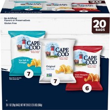 Cape Cod Variety Pack Chips, 20 Count 1 Oz 1 Ounce (Pack of 20) 