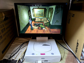 Sega Saturn White Console Power Memory BioHazard  Nights Box Manual