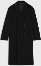 HUGO BOSS Classic Double-Breasted Wool Blend Coat