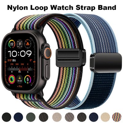 Nylon Sport Loop Band for Apple Watch 11 10 9 8 7 6 SE3 38-49mm iWatch Ultra 3 2