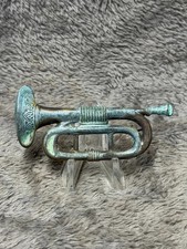 Civil War Rifleman Bugle Horn Headgear Badge Insignia Military Cap Device