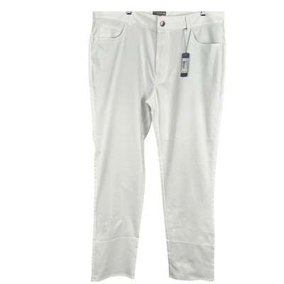 Peter Millar Crown Sport eb66 Performance Pants Mens 36x32 White MF16EB66FB NWT