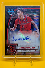 2024-25 Bowman U Chrome Simeon Wilcher Black Wave Refractor Auto #71 St. John’s
