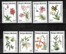 Antigua 1994 - Flowers Orchids - Set of 8 Stamps - Scott #1786-93 - MNH