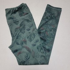 Evolution and Creation Green Plant Crop Leggings SZ Small