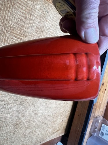 Rare frankoma pottery vintage Red Orange Coffee Mug - Picture 9 of 10