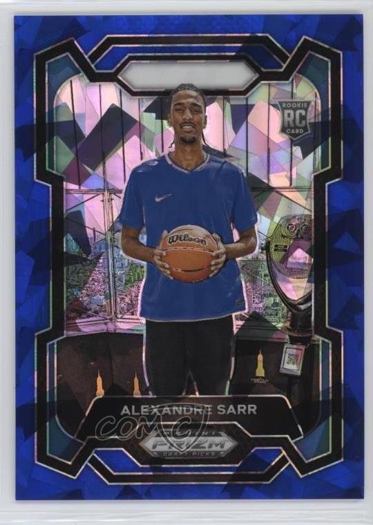 2024-25 Panini Prizm Draft Picks Blue Ice Prizm 58/99 Alexandre Sarr #52 1f6g