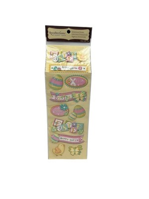 RARE NIP Recollections 3D LAYERED EASTER BUNNY CHICKES LAMBS STICKERS