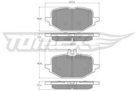 Tomex Brakes Bremsbelagsatz, Scheibenbremse TX 60-53 FüR MERCEDES-BENZ