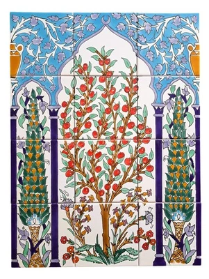 Carreaux Peints à la Main Azulejos Mosaïque 45x60 cm, Art Déco, Céramique - Photo 1/2