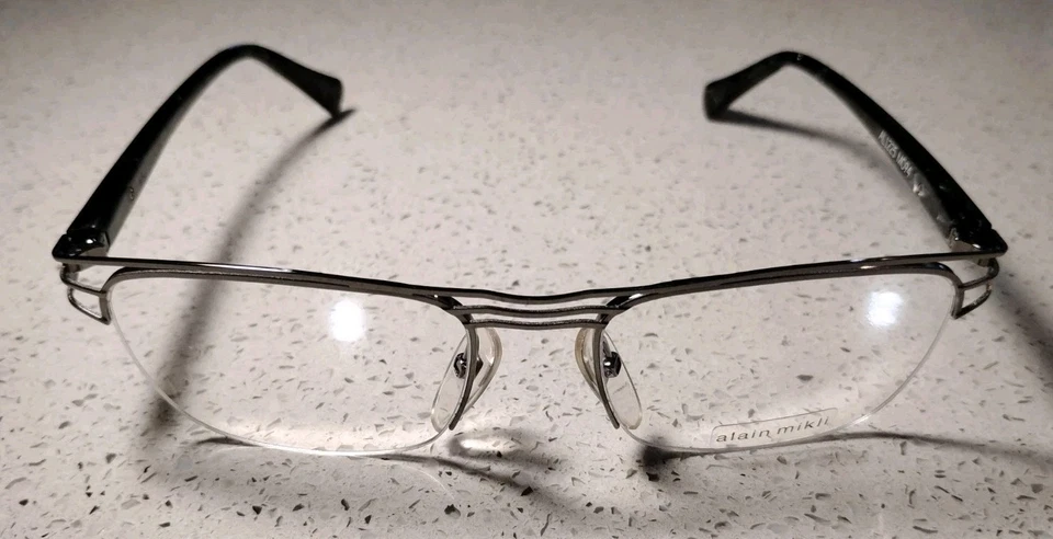 Gafas Alain Mikli Eyes RX pulidas plateadas gris mármol AL1225 MO94 53-18-135 Foto 2 de 4