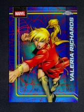 2026 Topps Chrome Marvel Valeria Richards #186 Spider-Web Red/Blue Refractor /62