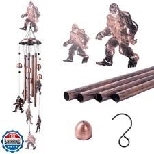 Bigfoot Gifts for Men and Women, Metal Bigfoot Wind Chimes with 6 Chimes and 