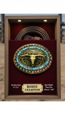 Men Gold Metal Buckle Western Fashion Bull Long Horn Texas Cow Filigree Floral