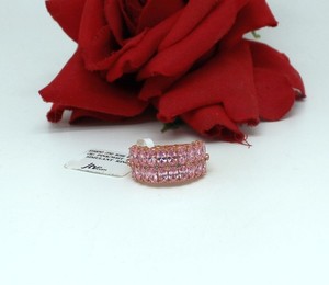 Sterling Silver  NWT JTV Vermeil Pink CZ  Ring Size 11 7.5g  CAT RESCUE