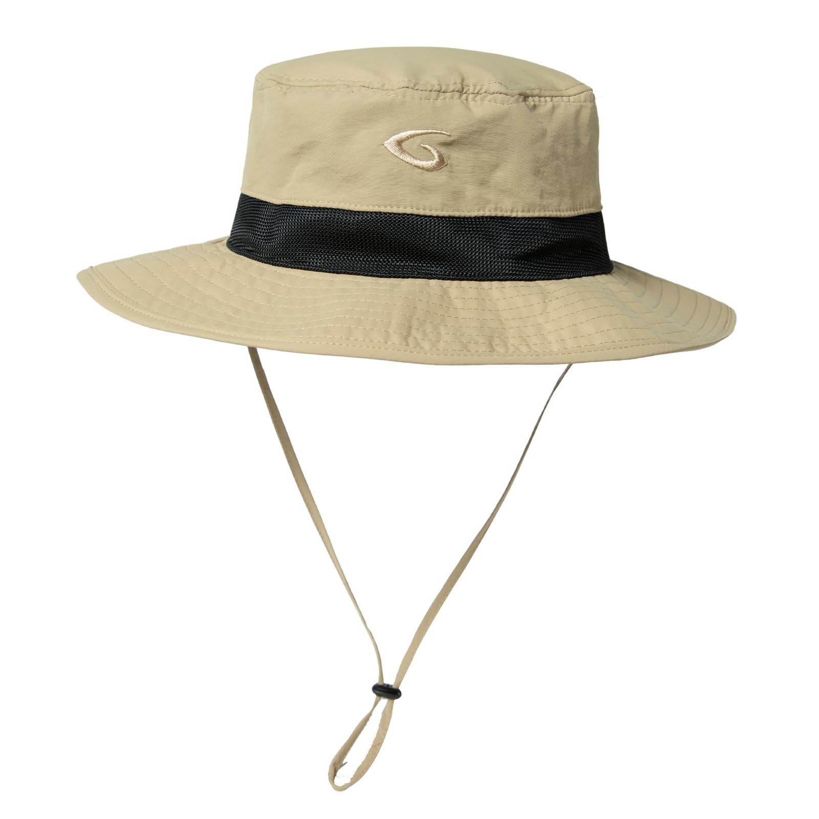 Khaki Mens L XL Extra Large Oversize Wide Brim Mesh Sun Hat 