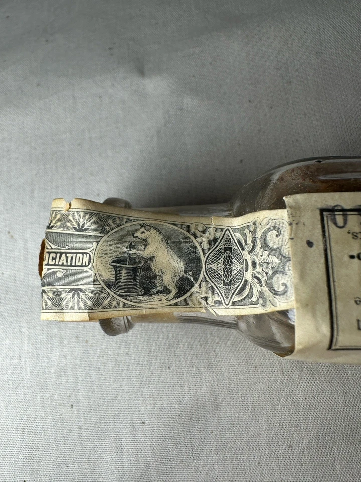 1877 RS187 Pig Lactopeptine New York Proprietary Revenue Stamp Bottle Mint Seal - Image 2 of 4