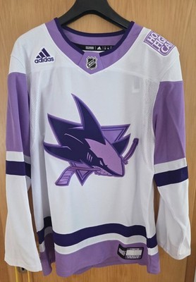 Adidas NHL San Jose Sharks Hockey Fights Cancer Jersey Gr52 Neu