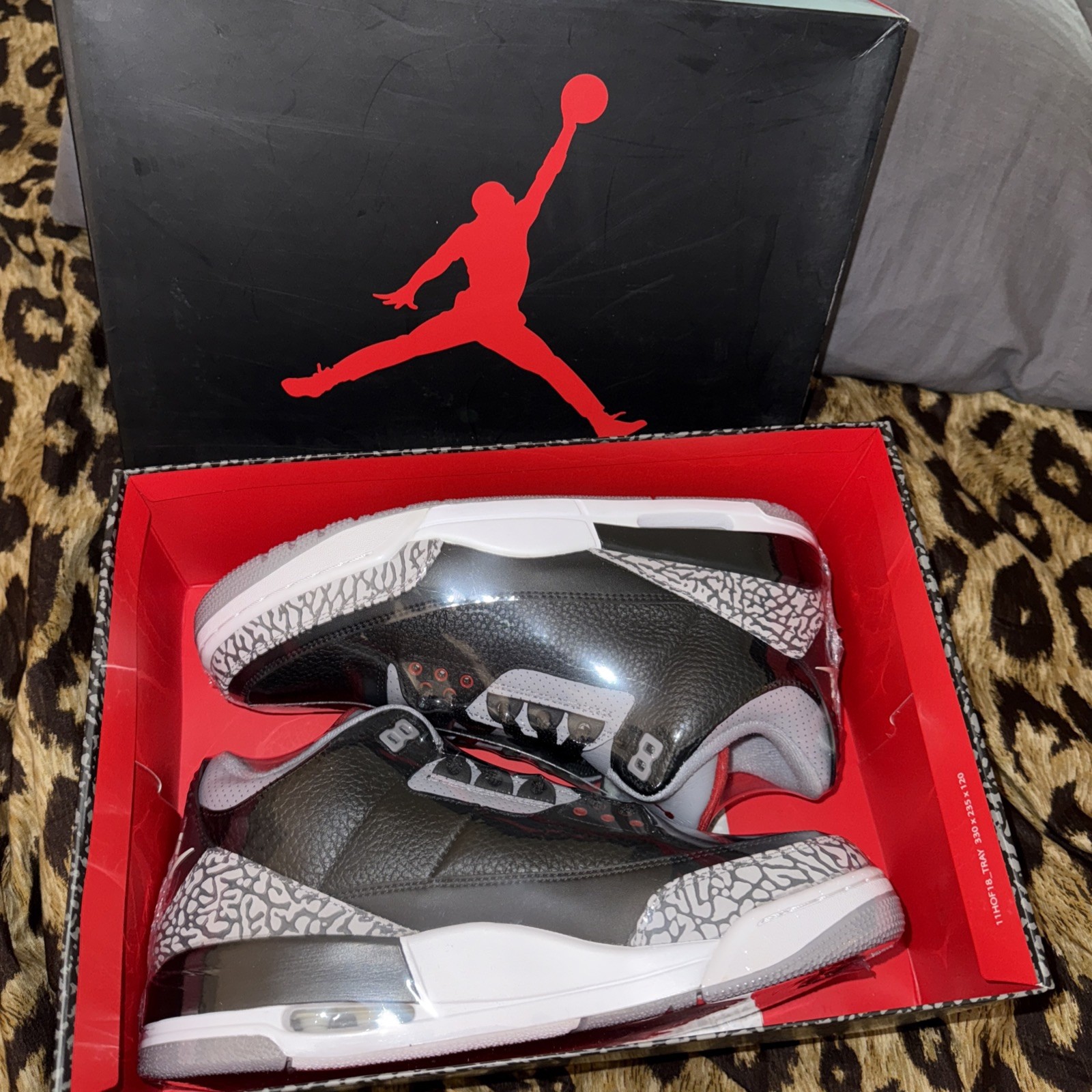 SAOLA Sneakers Air Jordan 3 grigio cemento