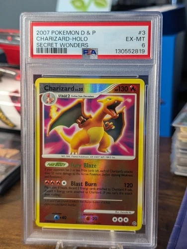 PSA 6 Charizard 3/132 Secret Wonders Reverse Holo