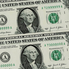 Millions Rollover Pair Fancy Serial Number 1 Dollar Bill A72999999A A73000000A
