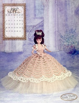 1997 AnniePotter Miss October Fashion Doll Crochet Pattern Royal Ball Gown 1299