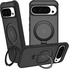 Magnetic Google Pixel 10 Pro XL Case with Stand Military Grade Drop Tested Bla
