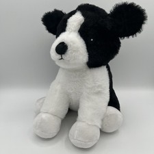Sutton Home Fashions Border Collie 10  Plush Black White Puppy Dog Sewn Eyes