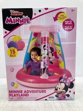Disney Junior Minnie Adventure Playland avec 15 balles flexibles souples et toit à lancer de balles